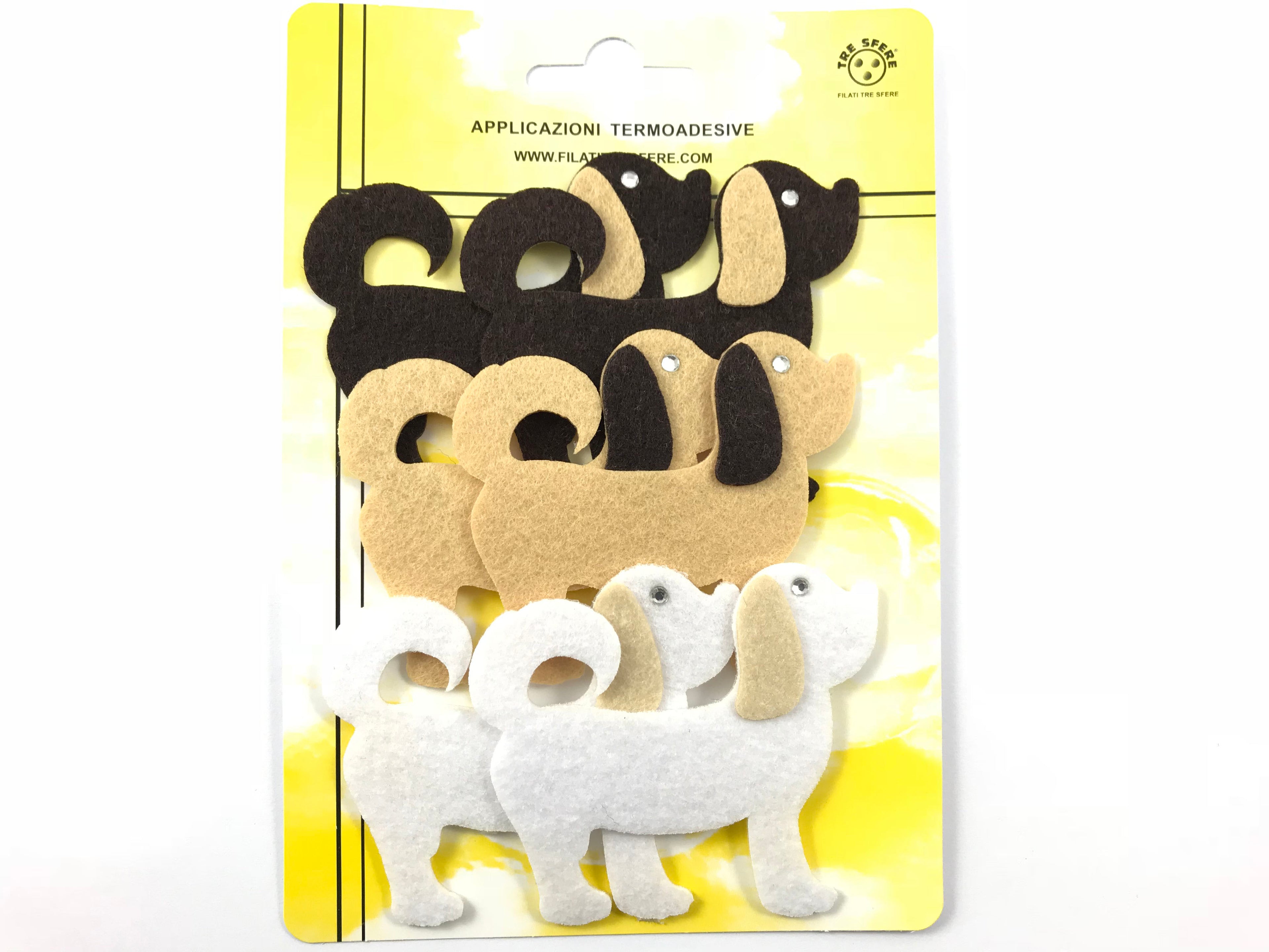 APPLICAZIONI TERMOADESIVE CANE FELTRO
