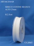 SBIECO COTONE ALTO BIANCO 25MM CF20 MT