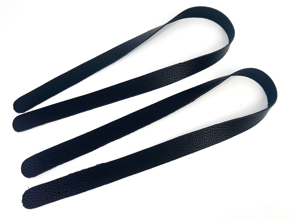 Manici ecopelle con fori 2.5x75 cm cf.1 coppia