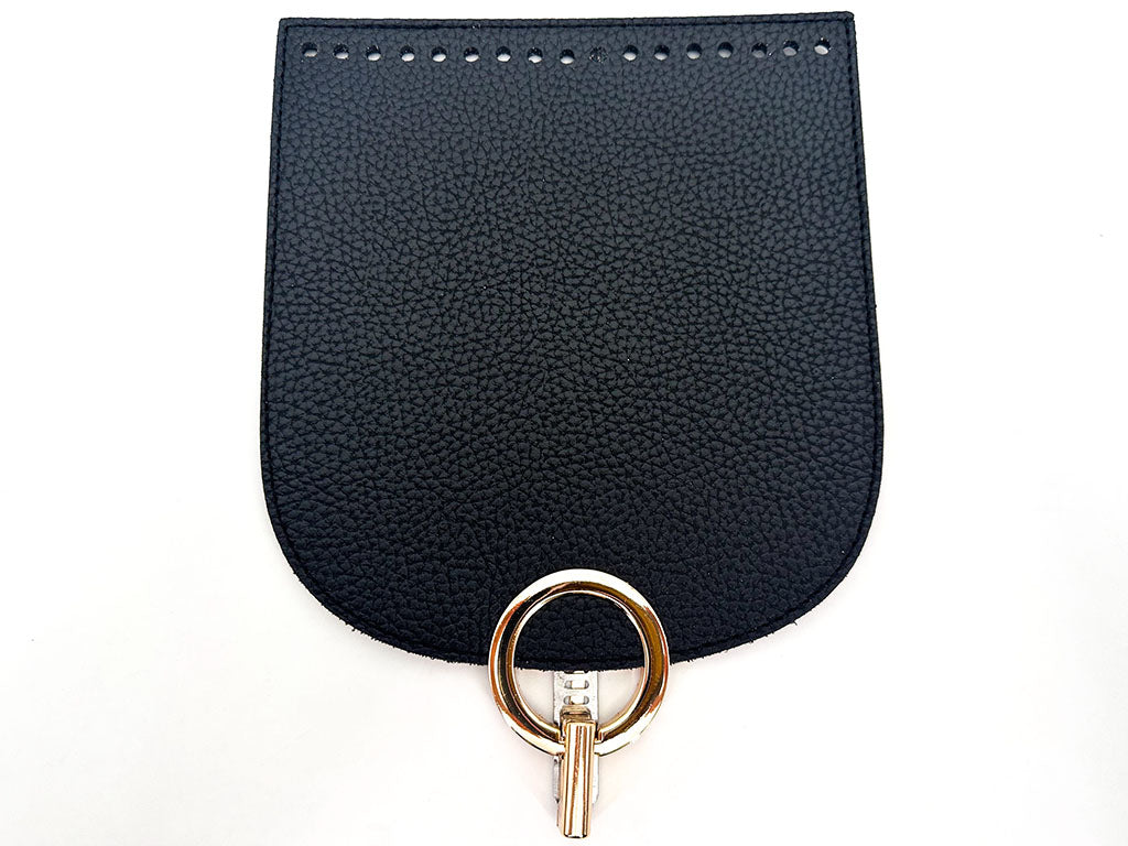 Patella borsa oval ecopelle 18x20 cm con chiusura cf.1 kit