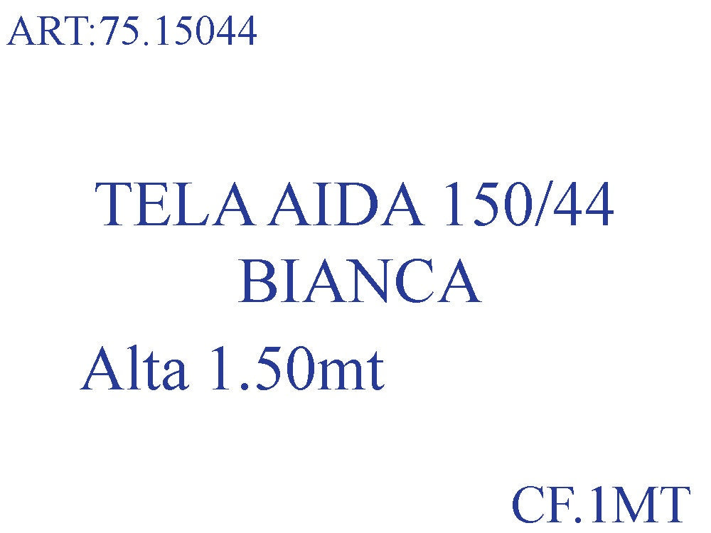 TELA AIDA 150/44 BIANCA CF 10 MT