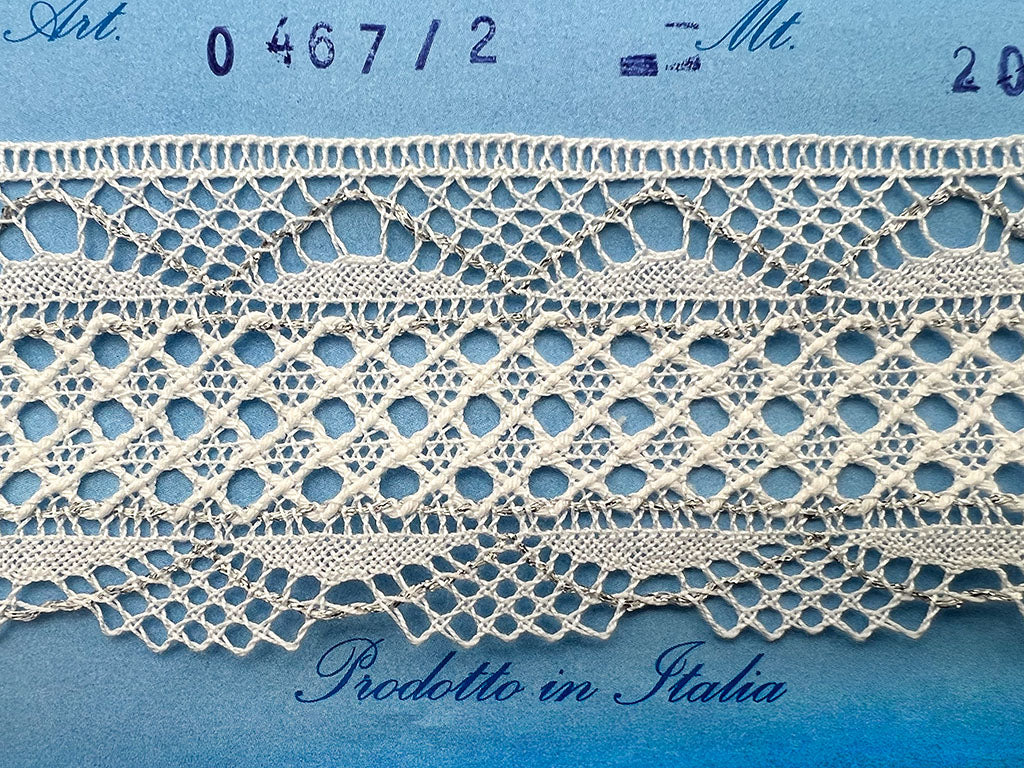 PIZZO 0467 BIANCO/ARGENTO CM 5 CF.20MT.