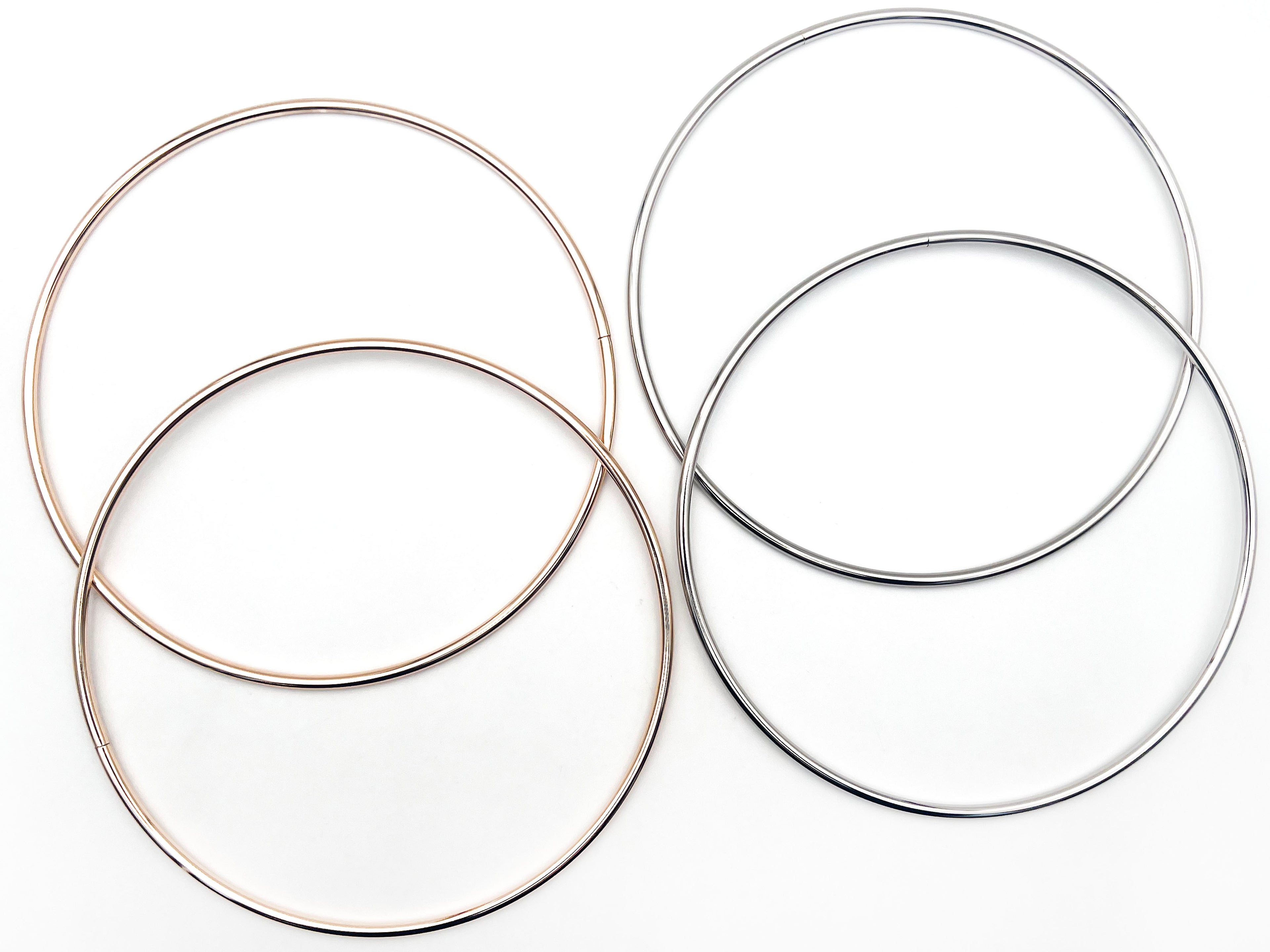 Manijas de anillo de acero diámetro 25 cm paquete de 2 piezas