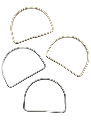 Half-moon metal handles 12.5x9.5 cm. pair