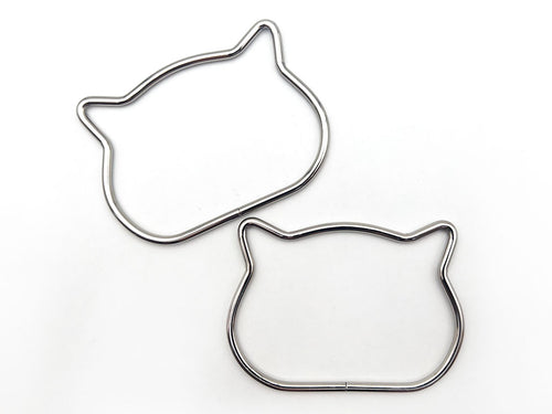 MANICI METALLO GATTO 11X8 Cm. Coppia