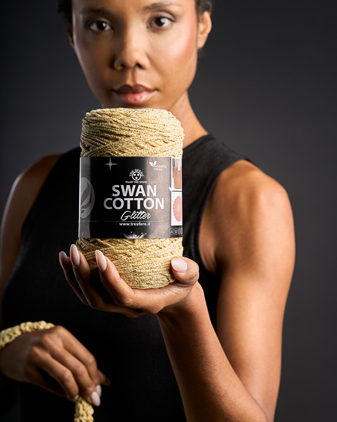 Cordino cisne algodón brillante 67% algodón - 33% poliéster cf.250gr