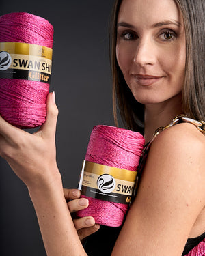 Cordino swan shiny glitter 85% pp 15% lurex cf.250 gr.