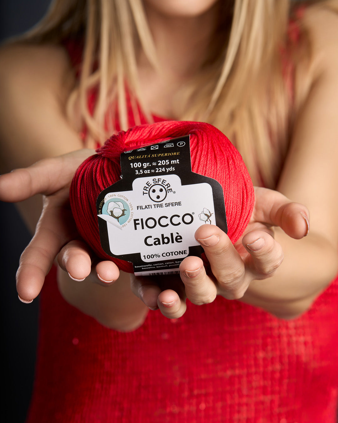 Filato cotone fiocco cable n 4 | cf 500 gr |100% cotone naturale