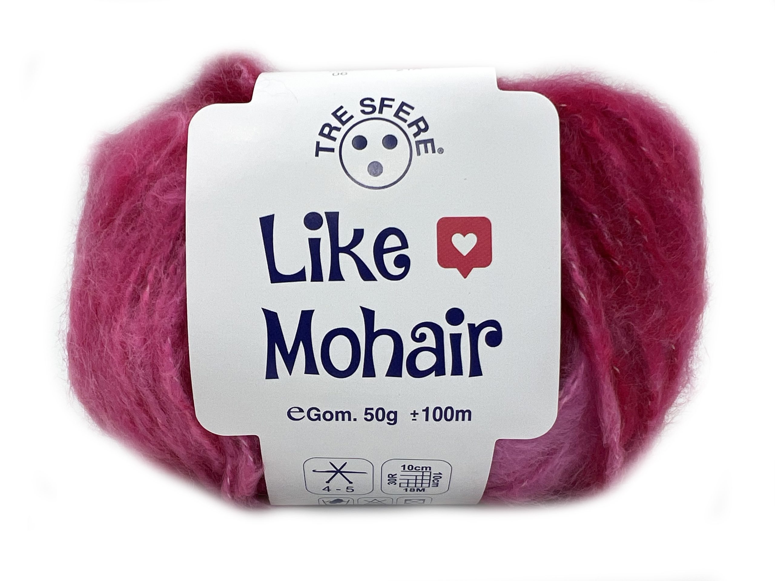 LANA LIKE MOHAIR 87% acrilico 13% poliestere CF 500 gr