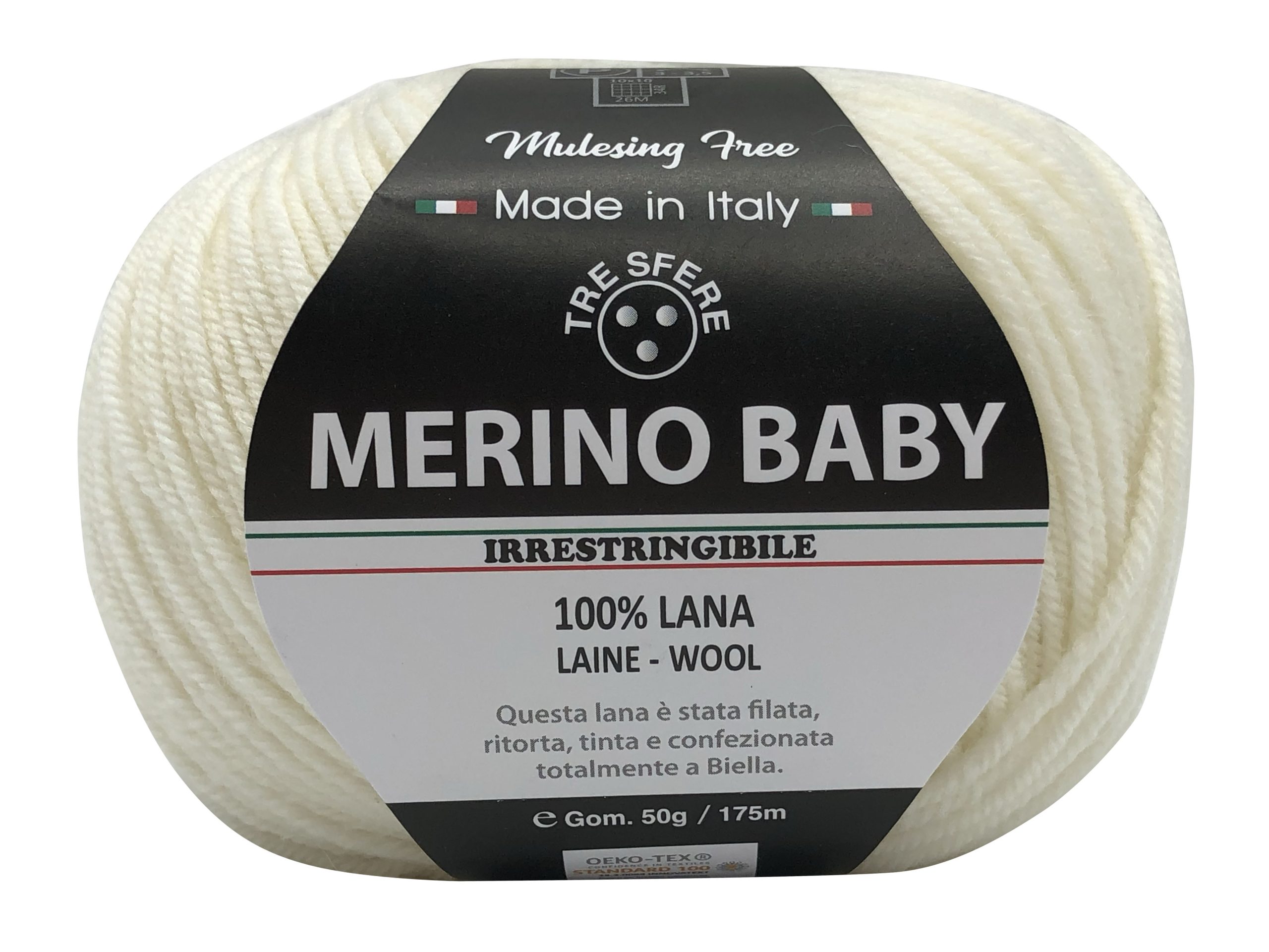 LANA MERINO BABY 100% lana CF 500 gr - TresfereShop